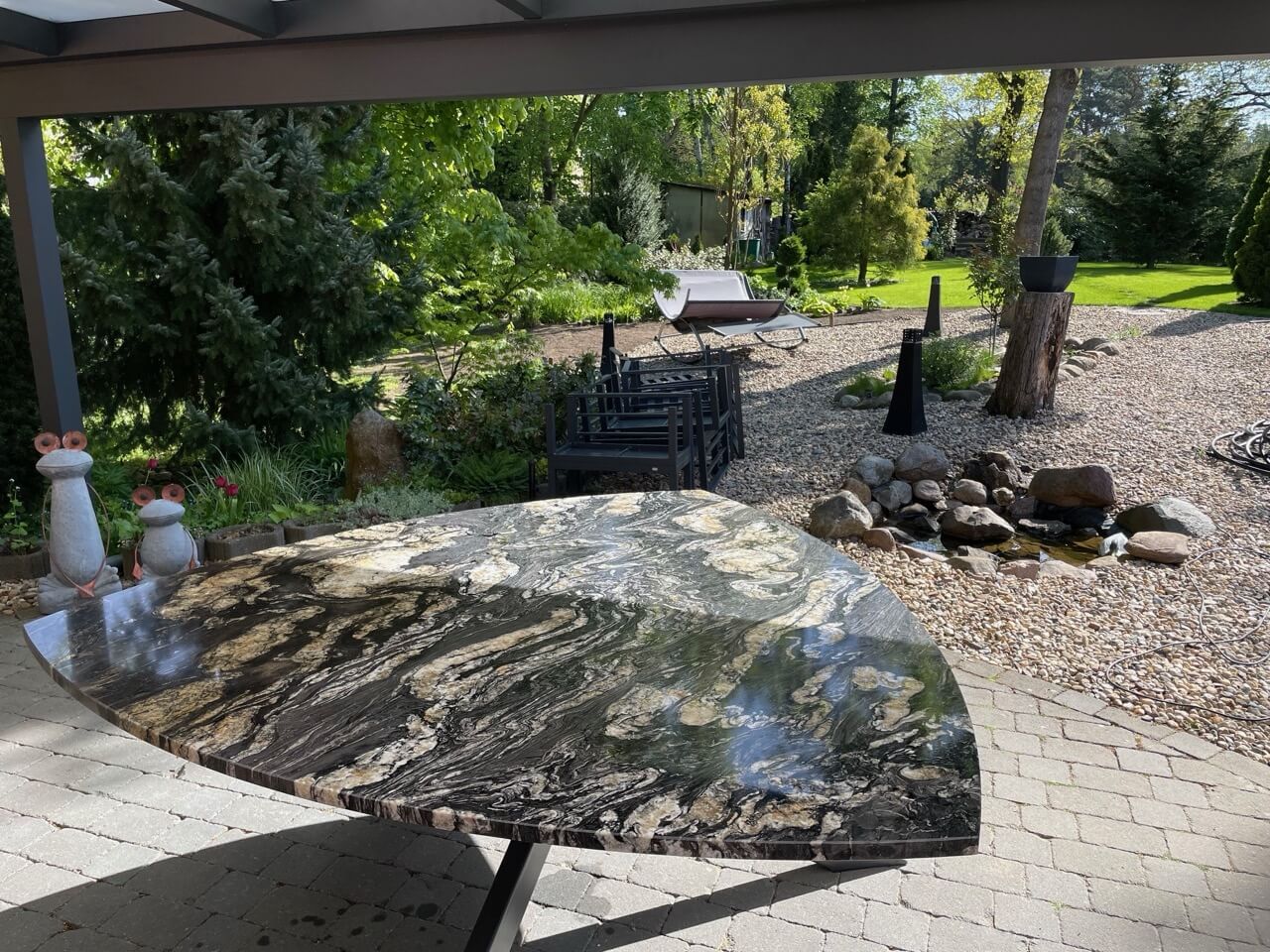 Naturstein-Schrocke-Tischplatte Eggersdorf)